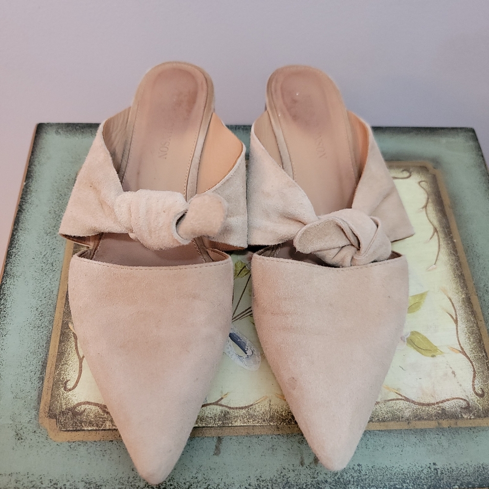 Ulla Johnson Suede Bow Flats Size 7 - Picture 1 of 9